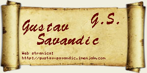 Gustav Savandić vizit kartica